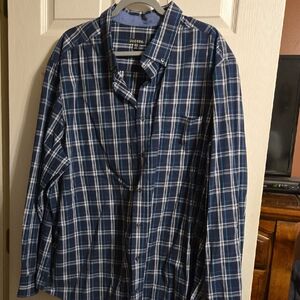 George Men's Blue Plaid Shirt